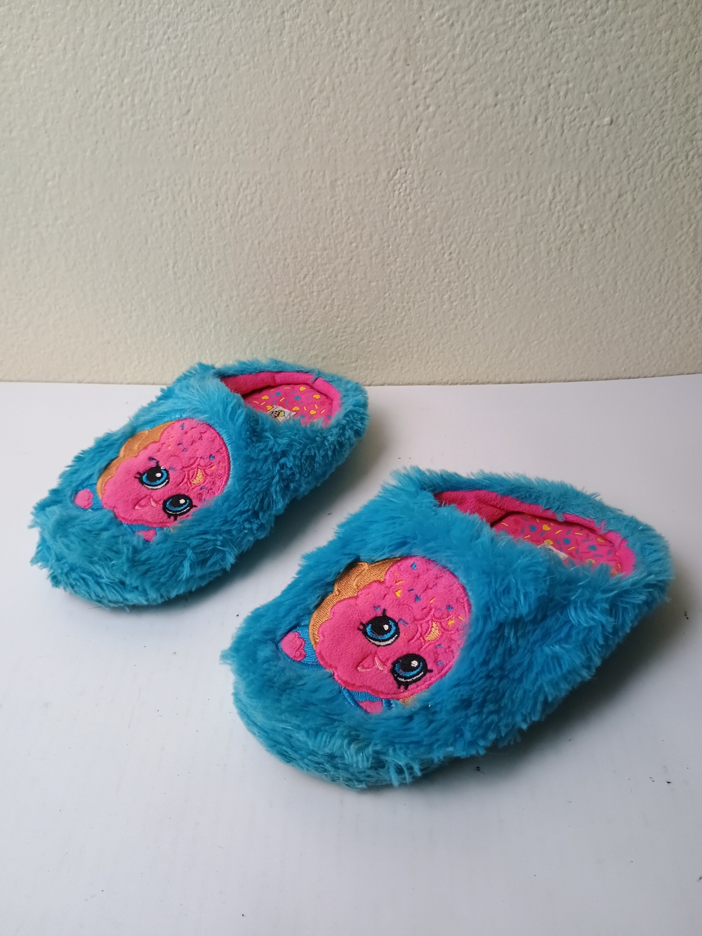 Shopkins Turquoise and Pink Plush Kids One-Piece Footies